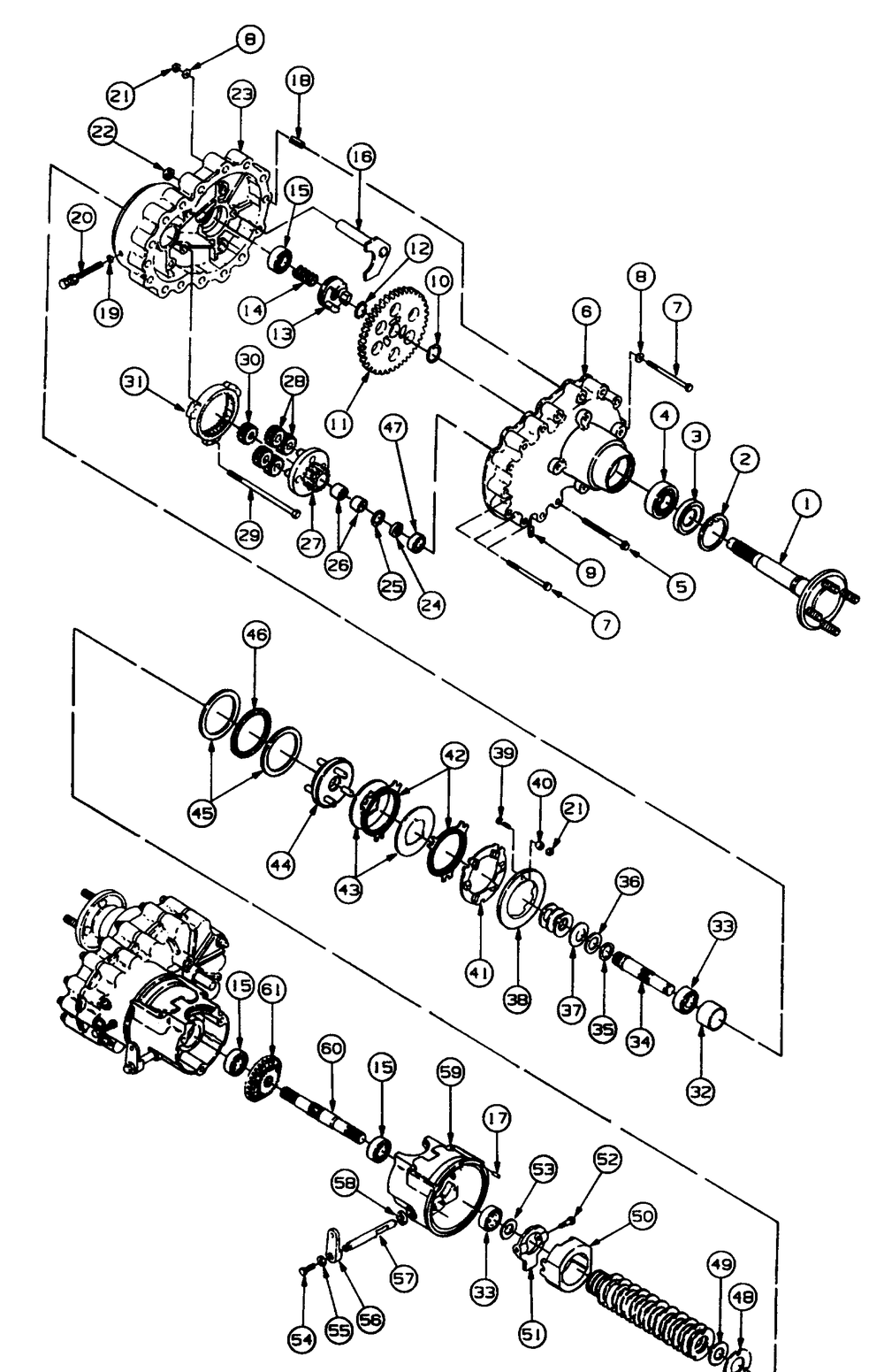 Transmission Diagram and Parts List for 4815F-PRO 556C465M100 Cub Cadet Lawn Mower